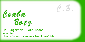 csaba botz business card